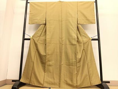 平和屋着物●上質な紬 十字文様 正絹 逸品 未使用 BAAT3176hv