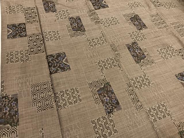 平和屋着物●本場大島紬 短冊花文 正絹 逸品 BAAT3190hv