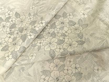平和屋着物●本場大島紬　白大島　９マルキ　紫陽花　正絹　逸品　AABI4448ck