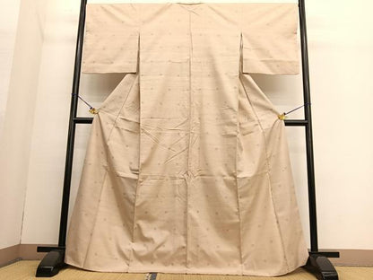 平和屋着物●上質な紬 亀甲文 高島屋扱い 正絹 逸品 BAAT6614hv