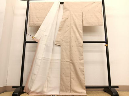 平和屋着物●上質な紬 亀甲文 高島屋扱い 正絹 逸品 BAAT6614hv