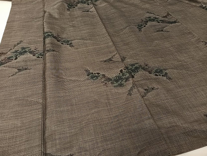平和屋着物●本場大島紬 ９マルキ 風景文 正絹 逸品 AAAU4323np