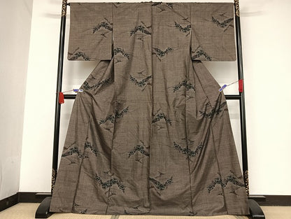 平和屋着物●本場大島紬 ９マルキ 風景文 正絹 逸品 AAAU4323np