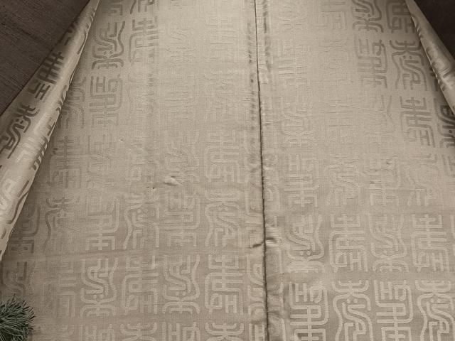 平和屋着物●男性　紬　アンサンブル　霞文　正絹　逸品　BAAT6632hv