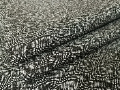 平和屋着物○江戸小紋 極小鮫小紋柄 黒地 正絹 逸品 AAAU4329np 