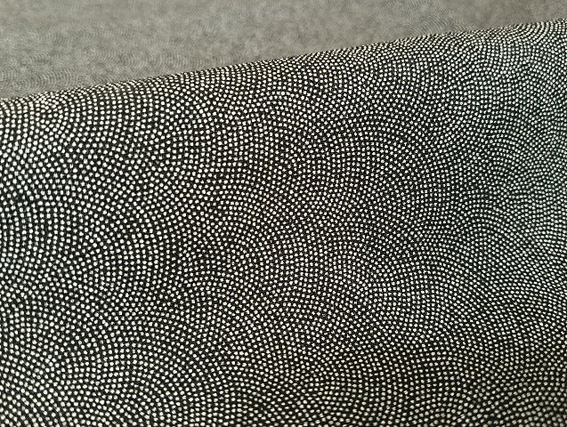 平和屋着物○江戸小紋 極小鮫小紋柄 黒地 正絹 逸品 AAAU4329np