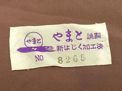 平和屋着物●本場結城玉紬　80亀甲　流水雪輪花文　やまと誂製　結織苑扱い　証紙付き　正絹　逸品　BAAT6639hv