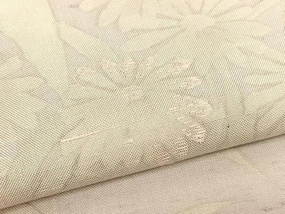 平和屋着物●訪問着 紬地 刺繍 草花文 正絹 逸品 BAAT6659hv