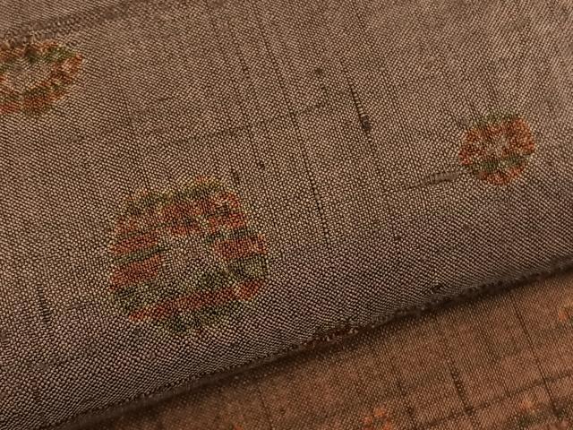 平和屋着物●訪問着 紬地 絞り 道長文様 正絹 逸品 BAAT6661hv