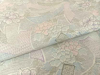 平和屋着物●上質な紬 花結び文 正絹 逸品 AAAU4371np