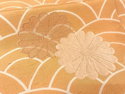 平和屋着物●訪問着 中国三大刺繍 相良刺繍 紬地 草花文 正絹 逸品 AAAU4372np