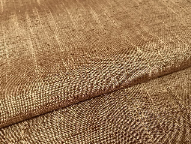 平和屋着物●上質な紬 樺茶色 正絹 逸品 AAAU4368np
