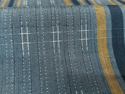 平和屋着物●上質な紬 縞 井桁 正絹 逸品 AAAU4365np