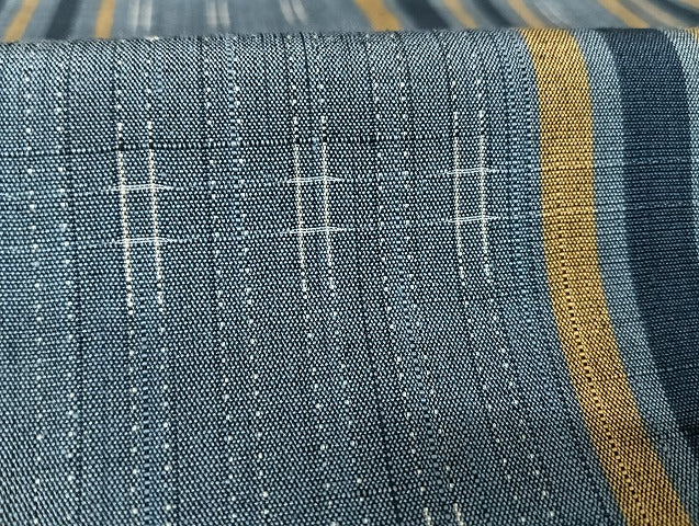 平和屋着物●上質な紬 縞 井桁 正絹 逸品 AAAU4365np