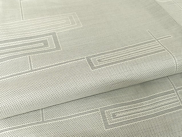 平和屋着物●上質な紬 横段文 正絹 逸品 AAAU4375np