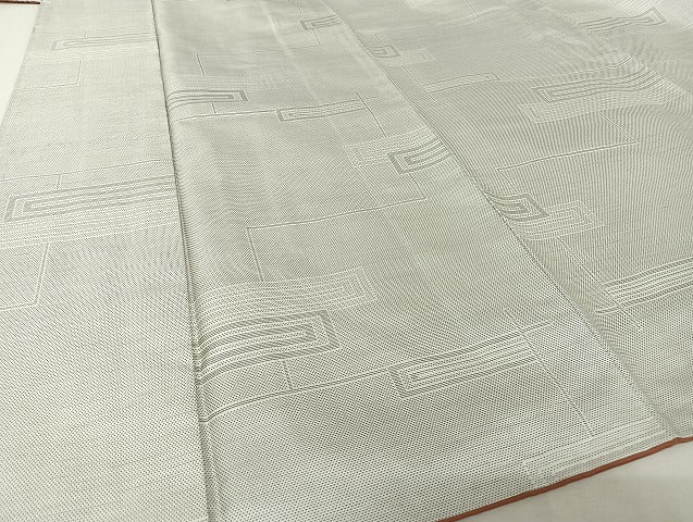 平和屋着物●上質な紬 横段文 正絹 逸品 AAAU4375np