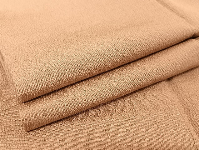 平和屋着物●上質な紬 色無地 宍色 正絹 逸品 AAAU4379np