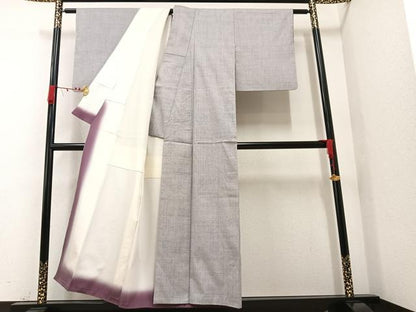 平和屋着物●本場結城紬　重要無形文化財　80亀甲　総詰め　正絹　逸品　AAAV9384ph