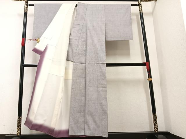 平和屋着物●本場結城紬　重要無形文化財　80亀甲　総詰め　正絹　逸品　AAAV9384ph