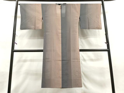 平和屋着物▽道行コート　スリーシーズン　春夏秋　塵除け　霞文　ロング丈　正絹　逸品　CAAR9100id