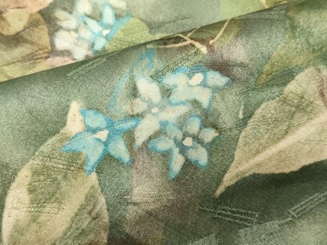 平和屋着物∞羽織 草花文 暈し染め 正絹 逸品 CAAR9089id