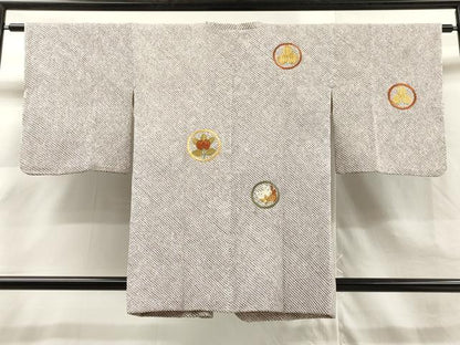 平和屋着物＃道中着 総刺繍 総絞り 鳳凰花丸文 金糸 正絹 逸品 CAAR9109id