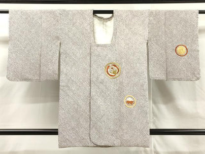 平和屋着物＃道中着 総刺繍 総絞り 鳳凰花丸文 金糸 正絹 逸品 CAAR9109id
