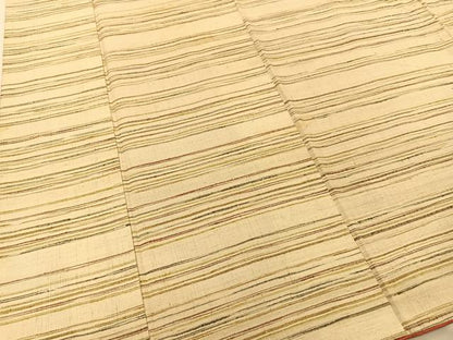平和屋着物●上質な紬 横段文 正絹 逸品 BAAT0907yc
