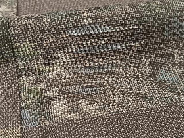 平和屋着物●訪問着 本場大島紬 風景横段文 正絹 逸品 BAAT0913yc