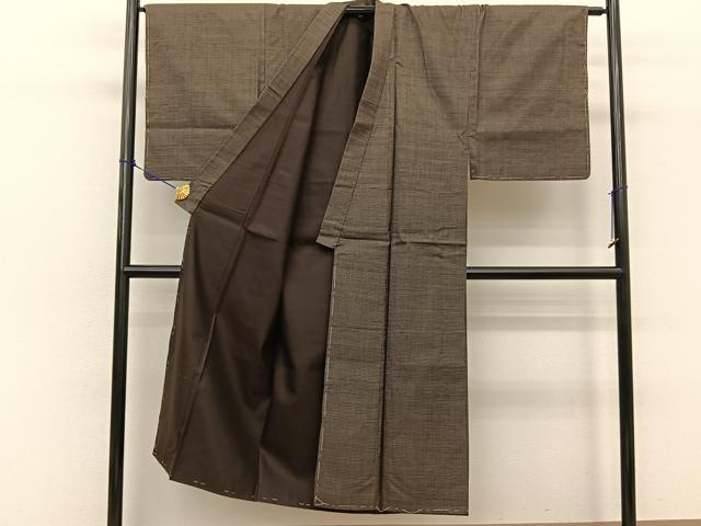 平和屋着物●男性 本場大島紬 アンサンブル 長羽織 100亀甲 総詰め 正絹 逸品 未使用 BAAT0931yc