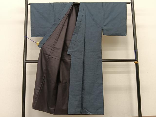 平和屋着物●男性 本場大島紬 アンサンブル 長羽織 100亀甲 総詰め 正絹 逸品 未使用 BAAT0930yc