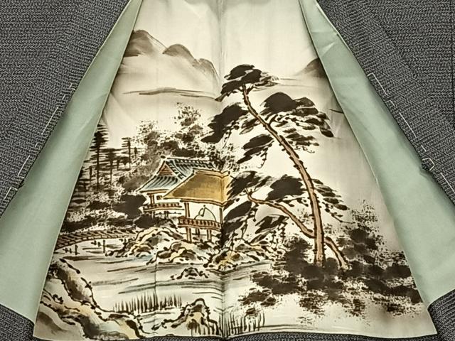 平和屋着物●男性 本場大島紬 アンサンブル 100亀甲 総詰め 正絹 逸品 未使用 BAAT0945yc