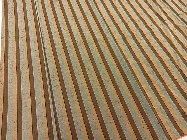 平和屋着物●上質な紬 間道 正絹 逸品 BAAT0971yc