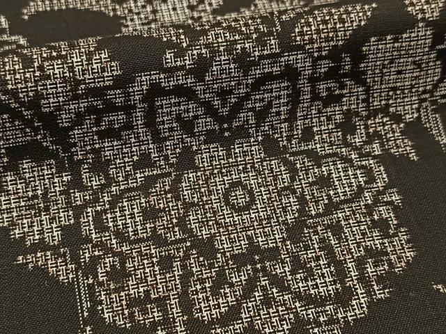平和屋着物●本場大島紬　割り込み絣　更紗花文　正絹　逸品　BAAT0997yc