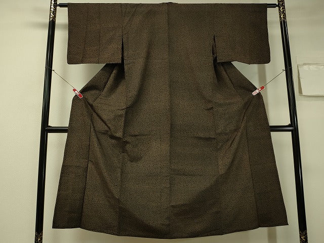 平和屋着物▽本場染大島紬 単衣 吉祥柄 正絹 逸品 CAAS8155vp