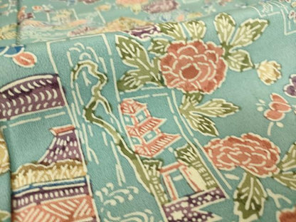 平和屋着物▽上質な小紋 単衣 型染め 地紙花文 正絹 逸品 DAAS0562az
