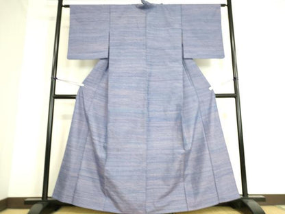 平和屋着物▽上質な紬 単衣 霞文 正絹 逸品 DAAS0556az