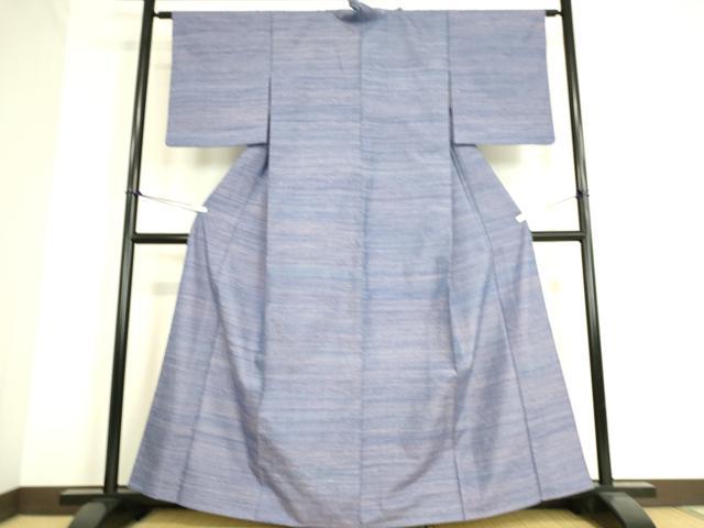 平和屋着物▽上質な紬 単衣 霞文 正絹 逸品 DAAS0556az