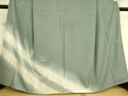平和屋着物▽松尾光琳 色留袖 無双 絽袷 絽×絽 竹図 銀彩 正絹 逸品 DAAS0598az