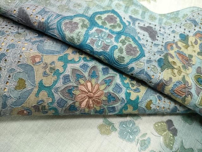 平和屋着物●中国三大刺繍 スワトウ刺繍 総刺繍 太鼓柄袋帯 紬地 正倉院花鳥文 正絹 逸品 CAAT1031hy