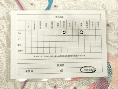 平和屋着物◎六通柄袋帯 孔雀文 九百錦 プラチナ箔 正絹 逸品 CAAT0302ft