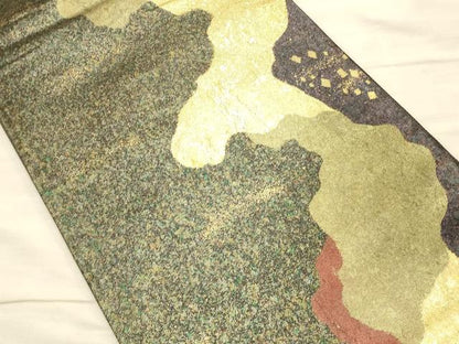 平和屋着物◎六通柄袋帯　道長吉祥文　引箔　正絹　逸品　CAAT0311ft
