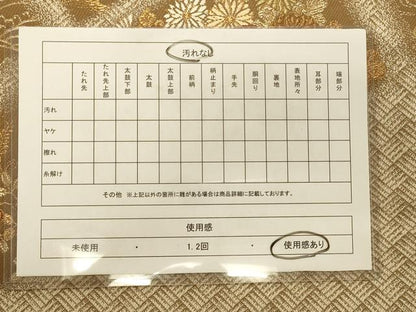平和屋着物◎六通柄袋帯　吉祥花文　金糸　正絹　逸品　CAAT0340ft