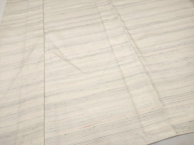 平和屋本店▽極上 紬 単衣 彩雲 斎藤織物謹製 証紙付き 白地 逸品 CYAA2468s5
