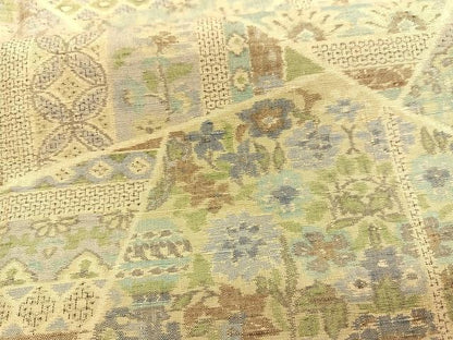 平和屋着物●小千谷紬 切嵌文様 正絹 逸品 BAAT6671hv