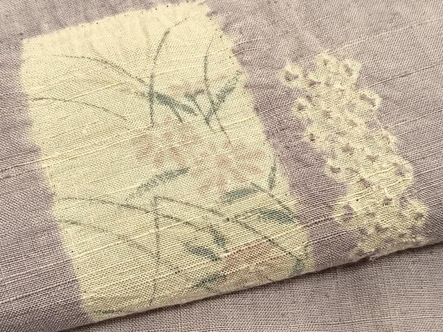 平和屋着物●訪問着 紬地 絞り 短冊花文 正絹 逸品 BAAT6679hv