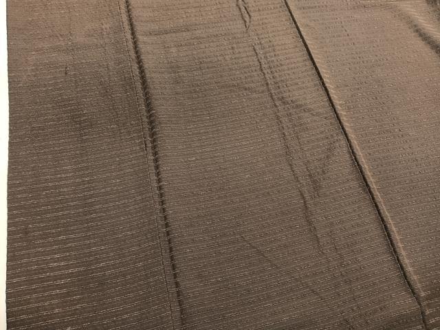 平和屋着物●上質な紬 横段文 ロング丈 正絹 逸品 BAAT6675hv