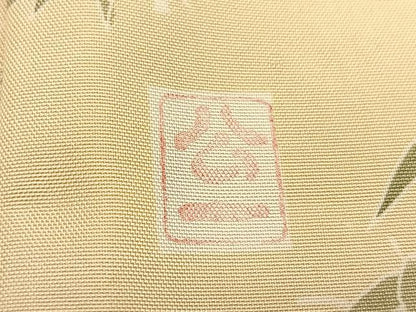 平和屋着物●訪問着 本場染大島紬 作家物 刺繍 笹竹文 正絹 逸品 BAAT6711hv