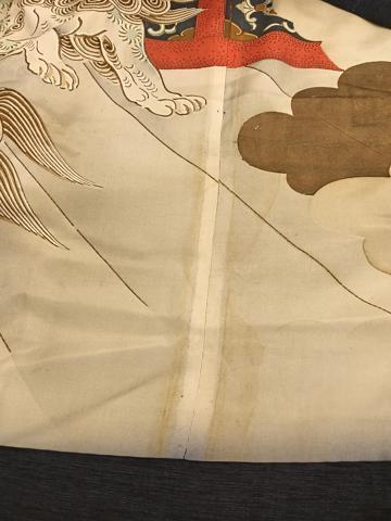 平和屋着物●男性　紬　アンサンブル　霞文　正絹　逸品　BAAT6738hv