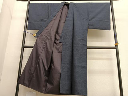 平和屋着物●男性　紬　アンサンブル　霞文　正絹　逸品　BAAT6738hv